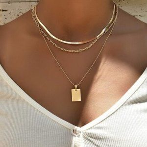 Gold Toned Layered Necklace